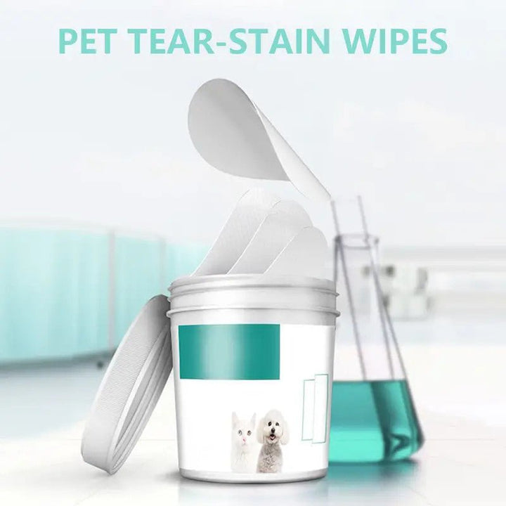 130pcs Pet Cleaning Tear Marks Wipes, Cleaning Eyewash, Universal Wipes - Pawtique