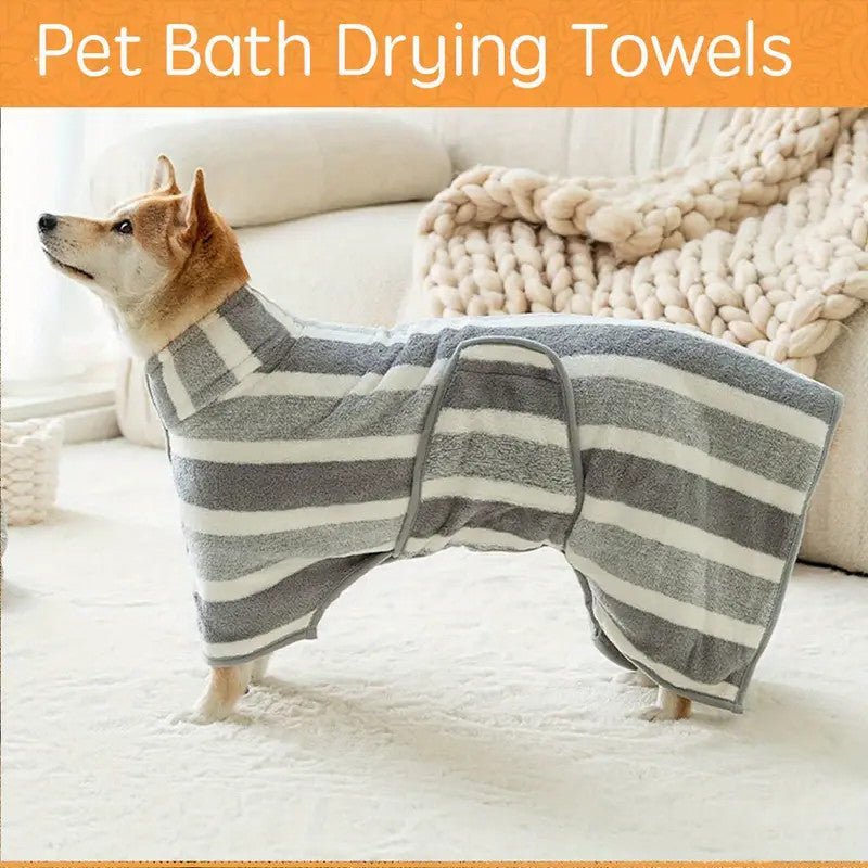 1pc Microfiber Body Towel, Pet Bath Towel Drying Coral Fleece, Quick - drying - Pawtique