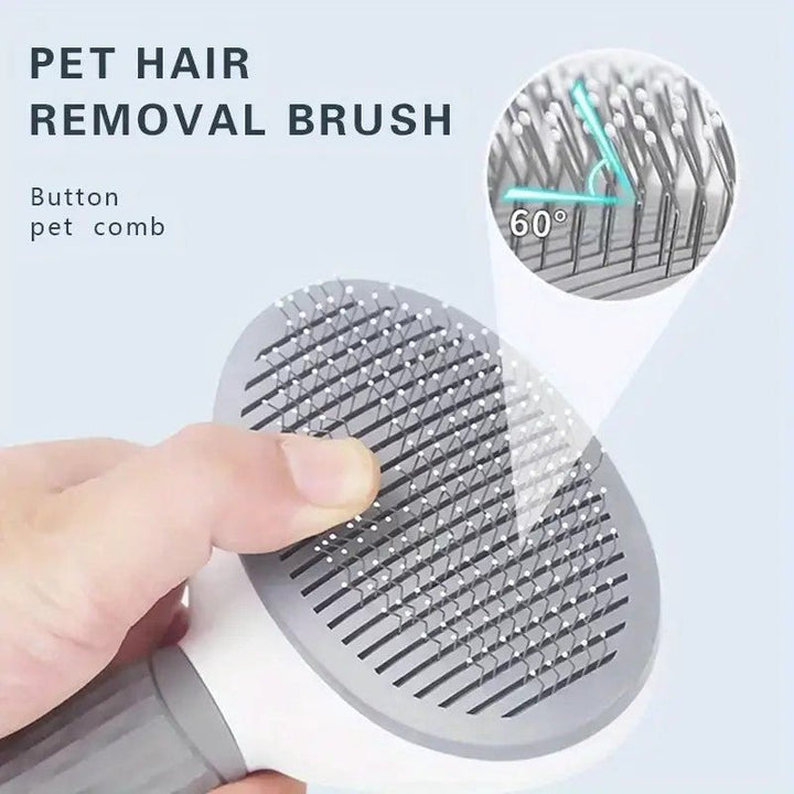 1pc Pet Massage Comb, Pet Brush For Shedding And Grooming, One - click Removes Loose Undercoat Gently Tool For Dog And Cat Grooming Tool - Pawtique