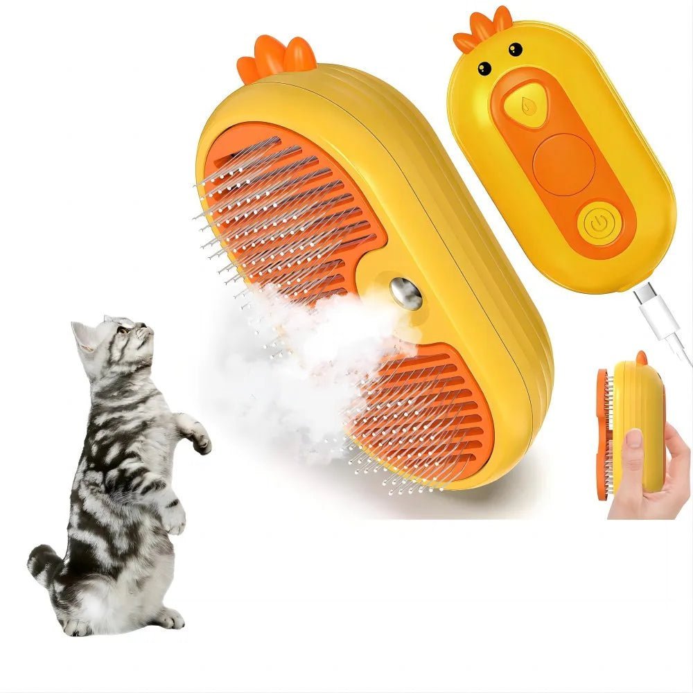 3 In 1 Rechargeable Massage Steam Comb - Pawtique