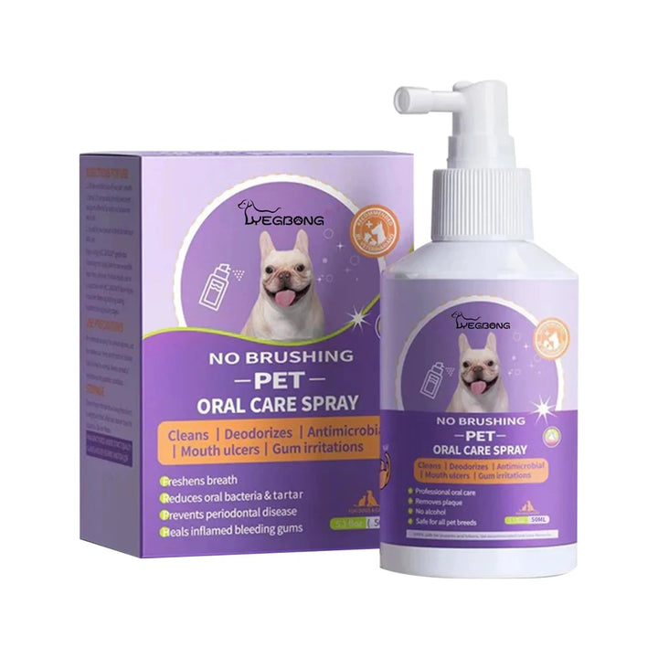 50ml Pet Oral Cleanse Spray Dogs Mouth Fresh Teeth Clean Deodorant Prevent - Pawtique