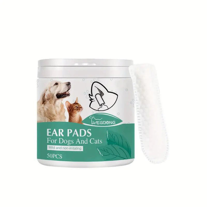 50pcs Pet Ear Cleaning Finger Cover, Dog Ear Mite Earwax Removal - Pawtique