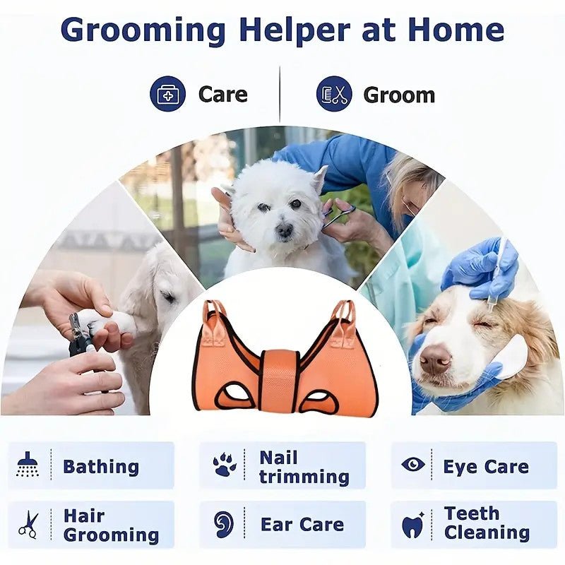 5pcs/set Pet Grooming Hammock, Thickened Hammock For Nail Trimming, Pet Grooming Sling Helper - Pawtique