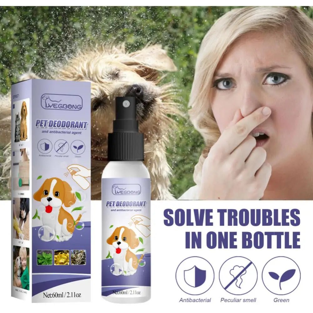 60ml Pet Deodorizing Spray Remove Peculiar Smell Prevent Insect Deodorant - Pawtique