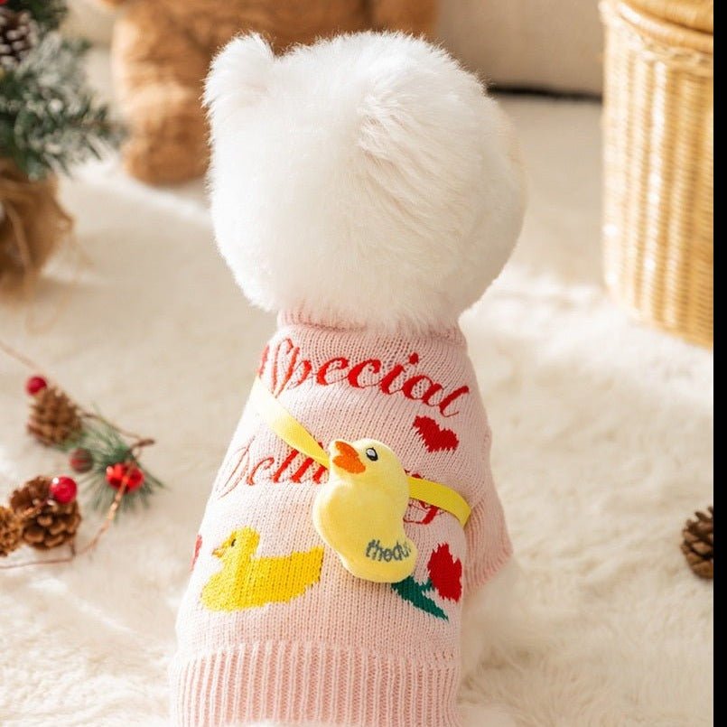 Adorable Style Duckling Shoulder Bag Sweater - suitable for dogs and cats - Pawtique