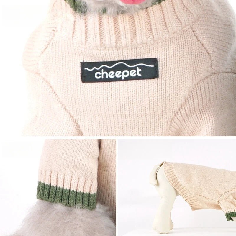 Color Two - Legged Sweater Autumn Winter Warm Pet Small Dog Puppy Sweater - Pawtique