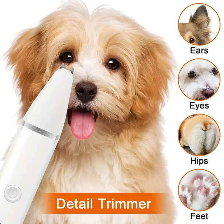 Dog Clippers Grooming Kit Hair Clipper Low Noise Paw Trimmer Rechargeable Cordless Quiet Nail Grinder Shaver - Pawtique