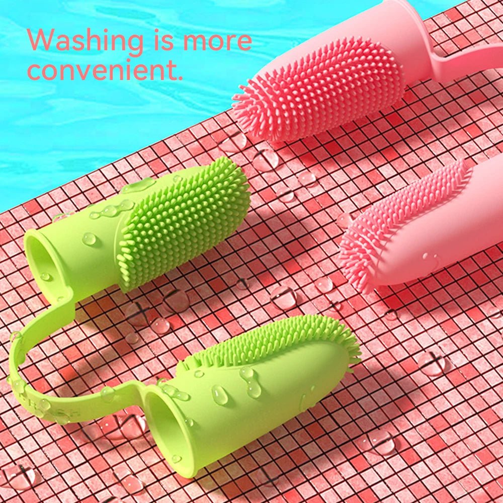 Dog Super Soft Double Finger Toothbrush Pet Teeth Clean Bad Breath Care TPR Tooth Brush Clean Tool Dog Toothbrush Accessories - Pawtique