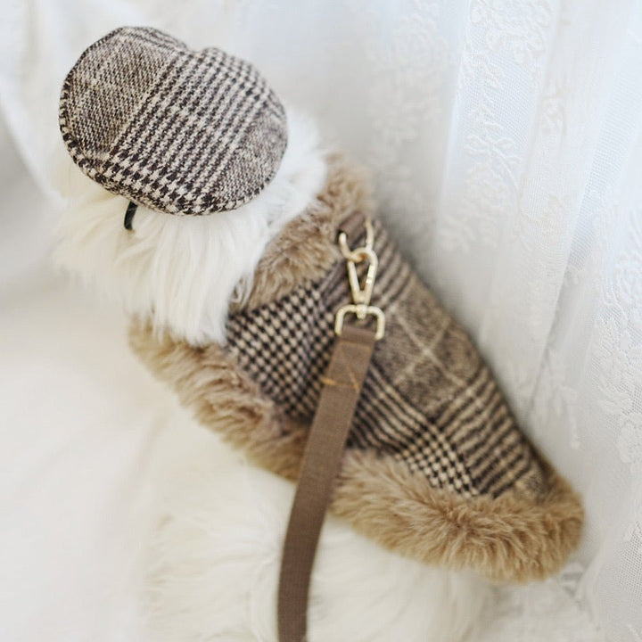 Furry Dog Cape Harness with Leash&Hat - Pawtique