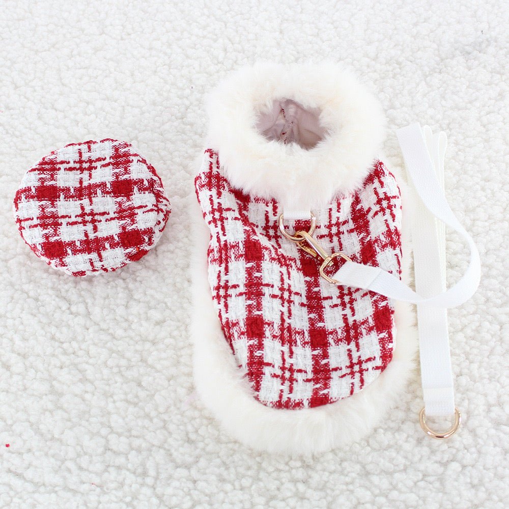 Furry Dog Cape Harness with Leash&Hat - Pawtique