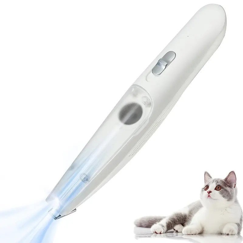 Hair Trimmer With Pet Hair Comb, Rechargeable Cordless Cat Grooming Clipper, Two Speed Low Noise Electric Mini Shaver Clipper With LED Light - Pawtique