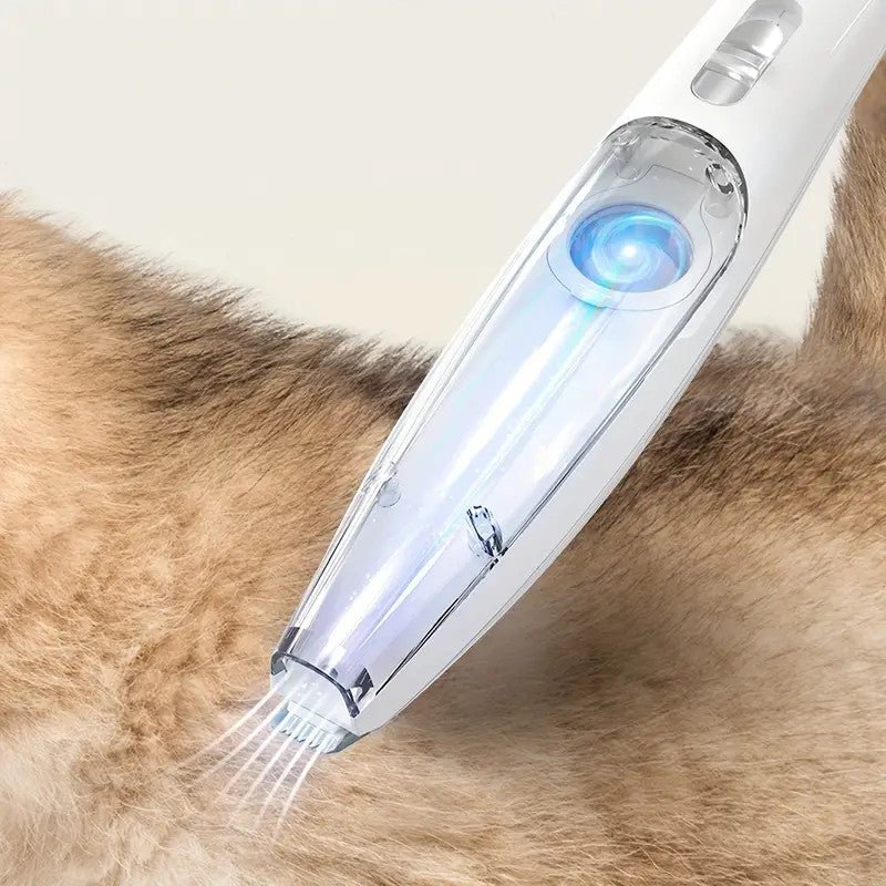 Hair Trimmer With Pet Hair Comb, Rechargeable Cordless Cat Grooming Clipper, Two Speed Low Noise Electric Mini Shaver Clipper With LED Light - Pawtique