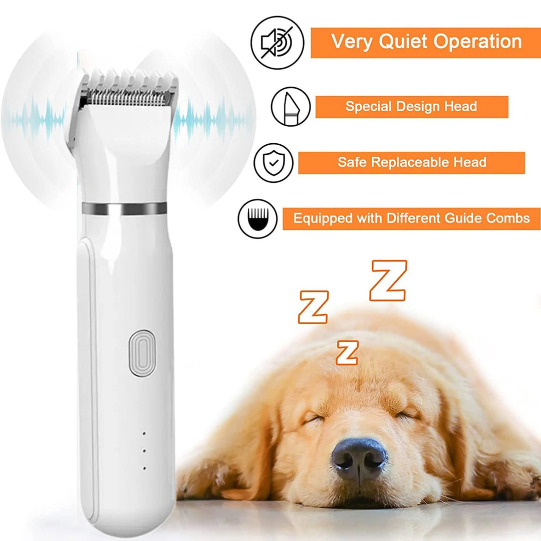 [New] 4 IN 1 Grooming Kit Electric Trimmer Rechargeable Clipper - Pawtique