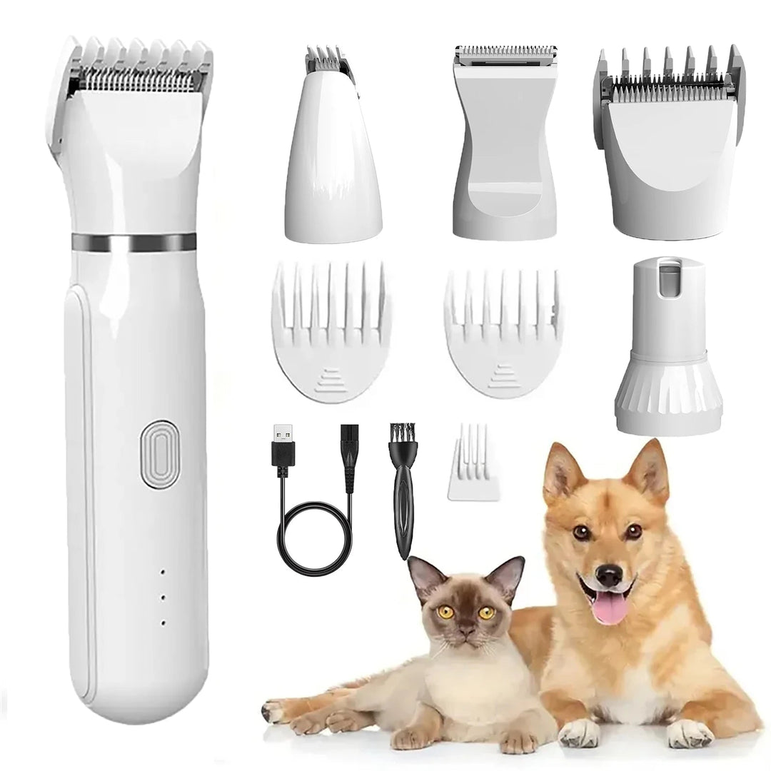 [New] 4 IN 1 Grooming Kit Electric Trimmer Rechargeable Clipper - Pawtique