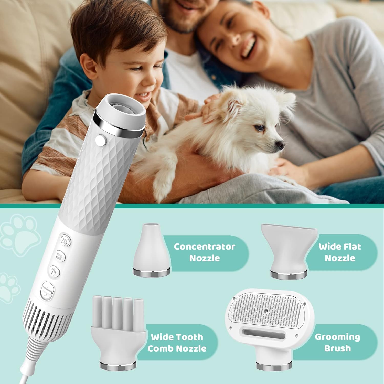 Best Seller 5 in 1 Pet Hair Dryer High powered Pawtique