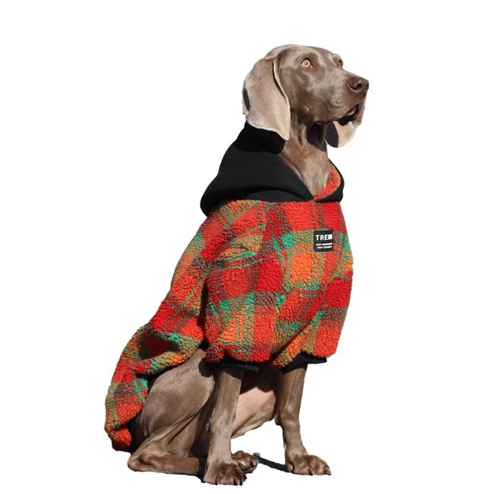 Red and Green Corduroy Dog Sweatshirt - Pawtique