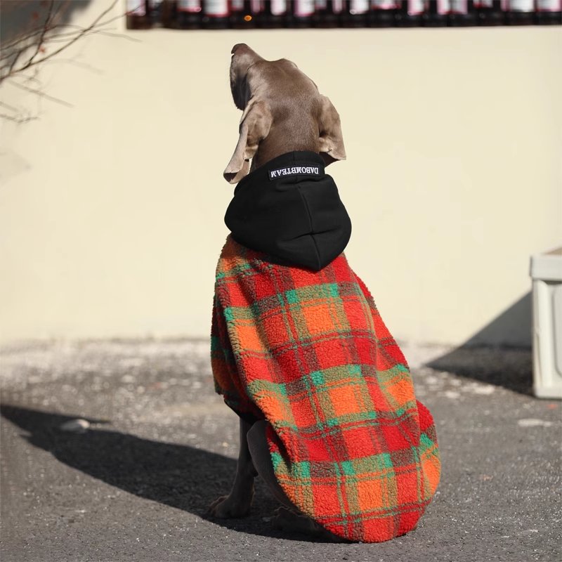 Red and Green Corduroy Dog Sweatshirt - Pawtique