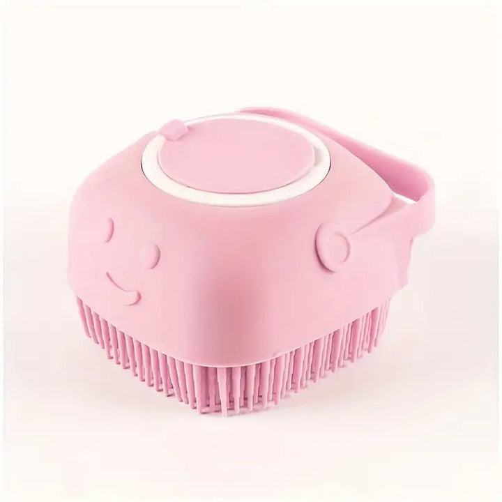 Shampoo Brush, Silicone Massage Rubber Bath Comb With Shampoo Storage Grooming Tool - Pawtique