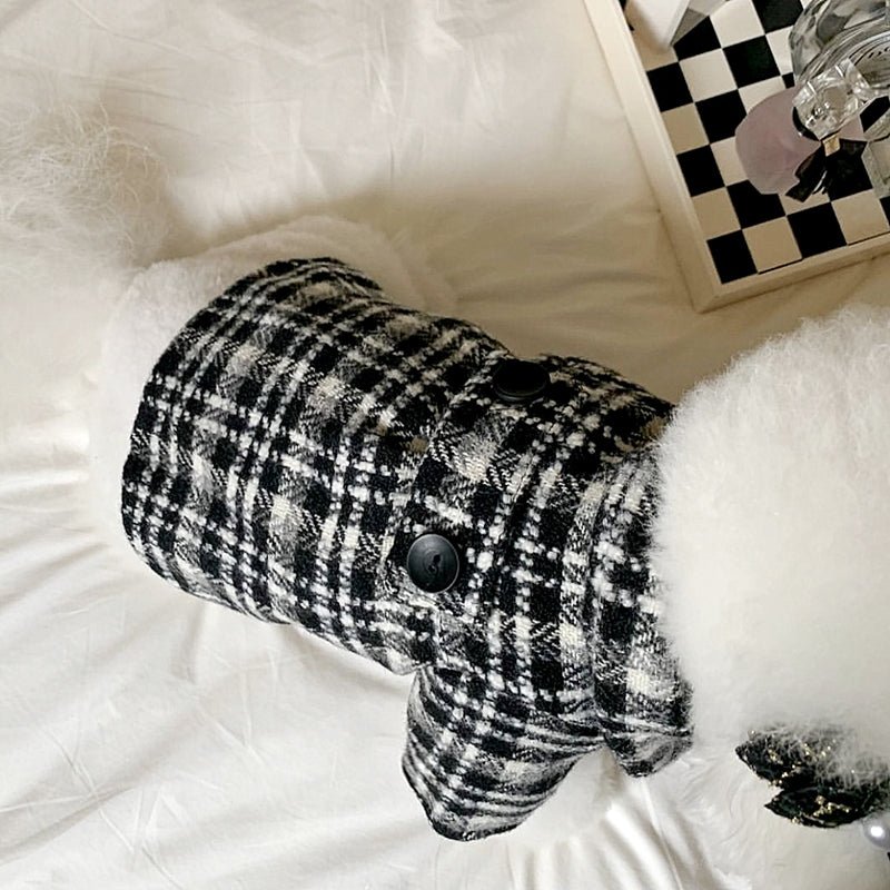 Sweet Houndstooth Printed Dog Dress/T - shirt - Pawtique