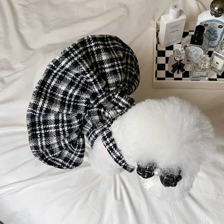 Sweet Houndstooth Printed Dog Dress/T - shirt - Pawtique