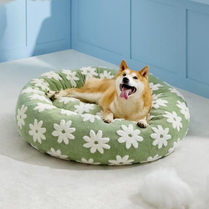 Vintage Round Dog Bed Cushion - Pawtique