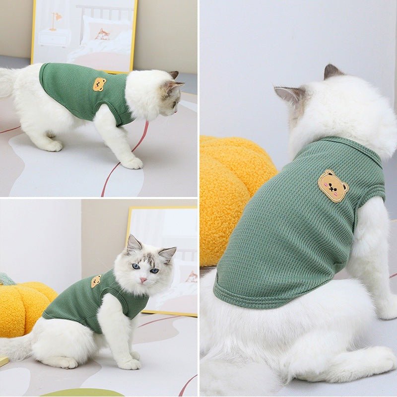 Waffle Pattern Pet Vest for Cats and Dogs - Pawtique