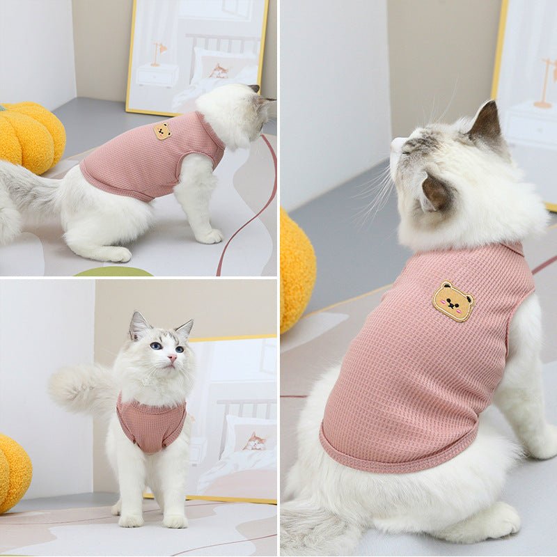 Waffle Pattern Pet Vest for Cats and Dogs - Pawtique