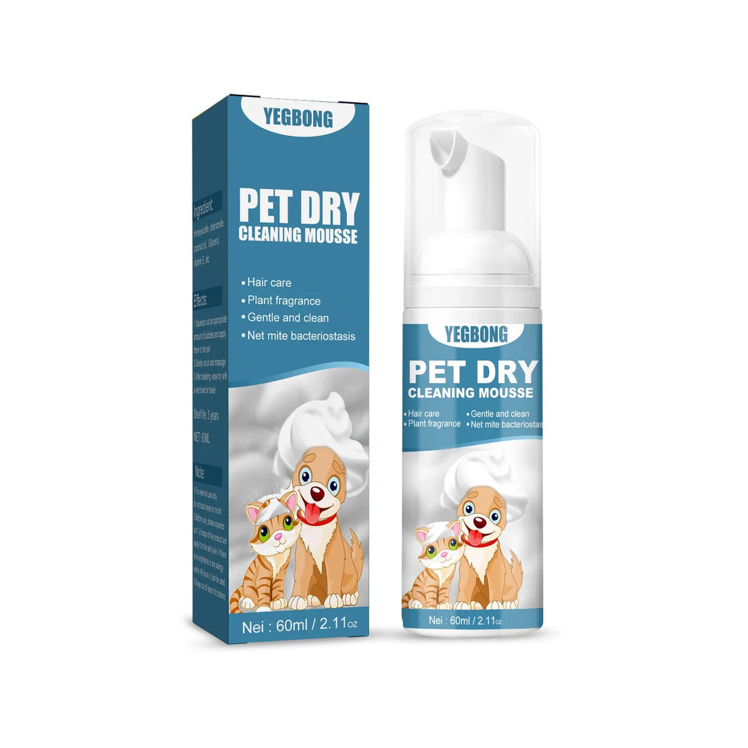 Waterless Cat Dog Shampoo No Rinse Dogs Cats Cleaning Mousse Pet Grooming Supplies for Safe Bathless Cleaning Odor Eliminator - Pawtique